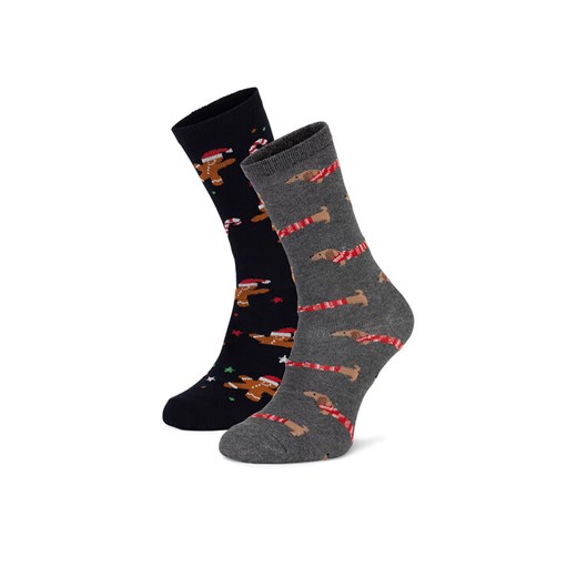 Lasocki Zestaw 2 par wysokich skarpet męskich 2MB-002-AW24 (2-pack) Szary ze sklepu MODIVO w kategorii Skarpetki męskie - zdjęcie 184797684