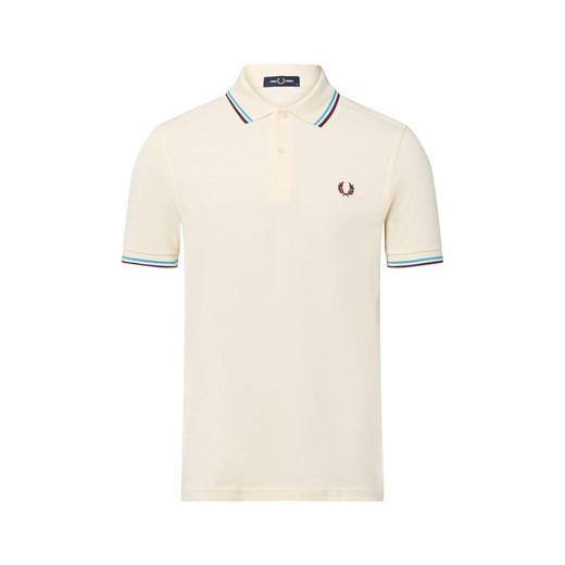 Fred Perry Męska koszulka polo Mężczyźni Bawełna piaskowy jednolity ze sklepu vangraaf w kategorii T-shirty męskie - zdjęcie 184798902