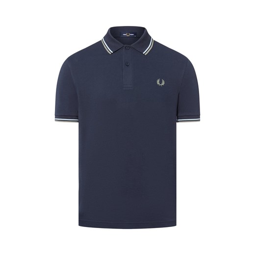 Fred Perry Męska koszulka polo Mężczyźni Bawełna granatowy jednolity ze sklepu vangraaf w kategorii T-shirty męskie - zdjęcie 184798903
