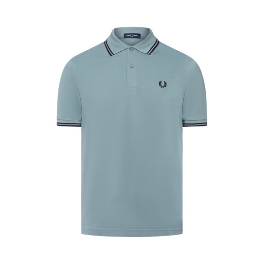 Fred Perry Męska koszulka polo Mężczyźni Bawełna miętowy jednolity ze sklepu vangraaf w kategorii T-shirty męskie - zdjęcie 184798904