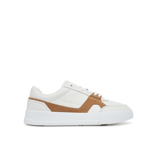 Sneakersy Tommy Hilfiger Th Court Craft FM0FM05551 Écru ze sklepu eobuwie.pl w kategorii Buty sportowe męskie - zdjęcie 184799780