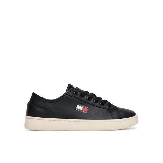 Tenisówki Tommy Jeans Tjw Lightweight Court EN0EN02875 Czarny ze sklepu eobuwie.pl w kategorii Trampki damskie - zdjęcie 184799783