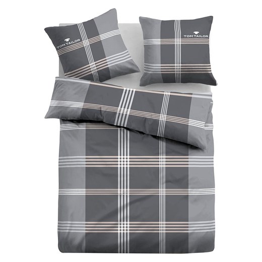 Tom Tailor home Komplet pościeli renforcé &quot;Ole2&quot; w kolorze szarym - 220 x 155 cm ze sklepu Limango Polska w kategorii Pościele - zdjęcie 184801353