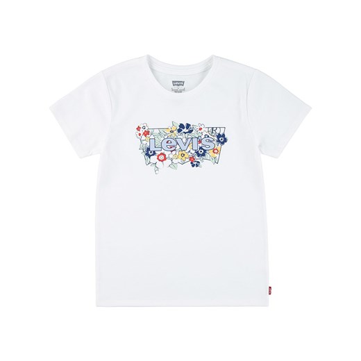 Levi&apos;s Kids Koszulka w kolorze białym ze wzorem ze sklepu Limango Polska w kategorii Bluzki dziewczęce - zdjęcie 184801512