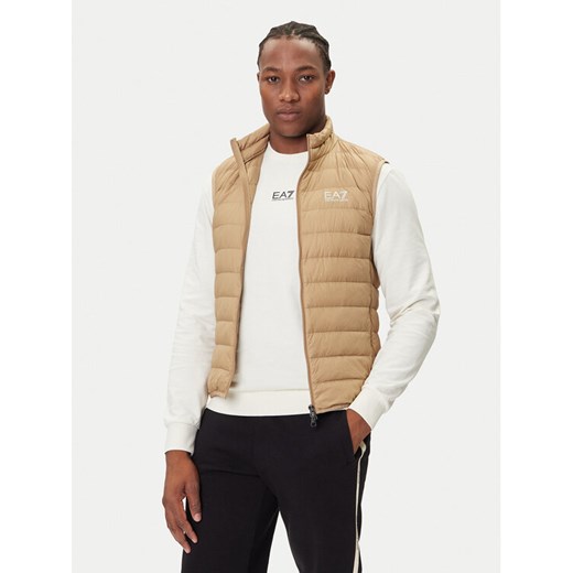 EA7 Emporio Armani Kamizelka 8NPQ06 PNGPZ U6171 Beżowy Regular Fit ze sklepu MODIVO w kategorii Kamizelki męskie - zdjęcie 184801862