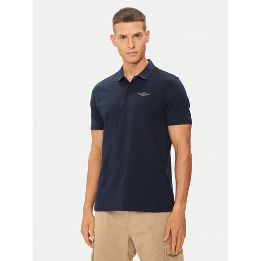 Aeronautica Militare Polo 241PO1780J593 Granatowy Regular Fit ze sklepu MODIVO w kategorii T-shirty męskie - zdjęcie 184801901