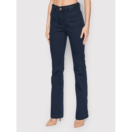 Morgan Jeansy 221-PSVEN Granatowy Bootcut Fit ze sklepu MODIVO w kategorii Jeansy damskie - zdjęcie 184801911