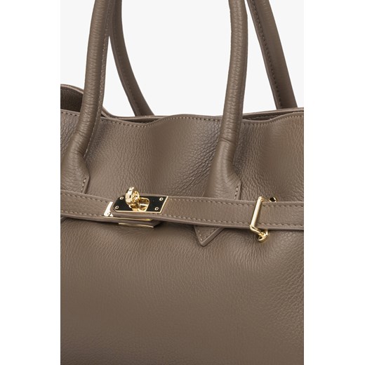 Estro: Duża brązowa torebka damska z włoskiej skóry naturalnej Premium Estro One Size Estro