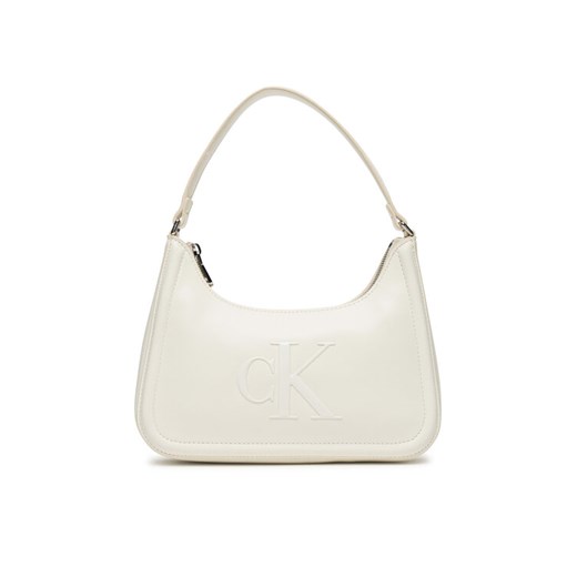 Torebka Calvin Klein Bold Ck Small Shoulder Bag LV04F3230G Biały ze sklepu eobuwie.pl w kategorii Listonoszki - zdjęcie 184810242