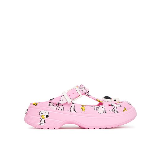 Klapki Crocs Peanuts Mary Jane Clog 211130 Różowy ze sklepu eobuwie.pl w kategorii Klapki damskie - zdjęcie 184810252