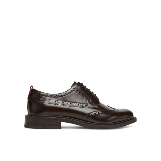 Półbuty HUGO Lysander 50548655 Brązowy ze sklepu eobuwie.pl w kategorii Buty eleganckie męskie - zdjęcie 184810313