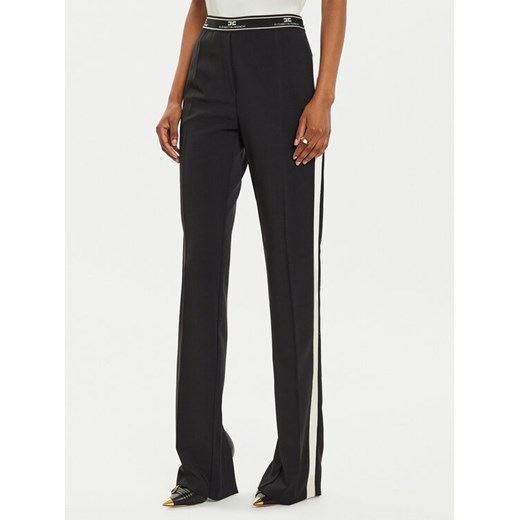 Elisabetta Franchi Spodnie materiałowe PA-010-47E2 Czarny Regular Fit ze sklepu MODIVO w kategorii Spodnie damskie - zdjęcie 184810874