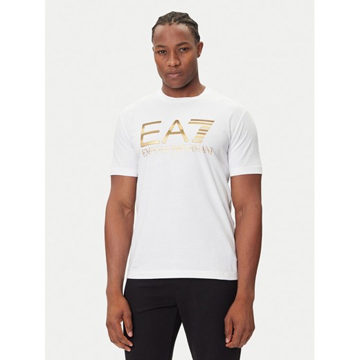 EA7 Emporio Armani T-Shirt 7M001189 AF17789 U0002 Biały Regular Fit ze sklepu MODIVO w kategorii T-shirty męskie - zdjęcie 184810880