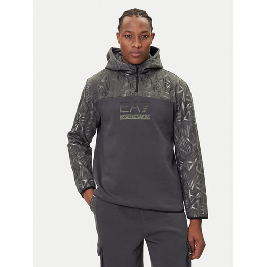 EA7 Emporio Armani Bluza 7M001131 AF16549 U8117 Szary Regular Fit ze sklepu MODIVO w kategorii Bluzy męskie - zdjęcie 184810910