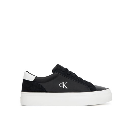 Calvin Klein Jeans Sneakersy Vulc Flatform Mg Nylon Mix YW0YW01896 Czarny ze sklepu MODIVO w kategorii Buty sportowe damskie - zdjęcie 184810931