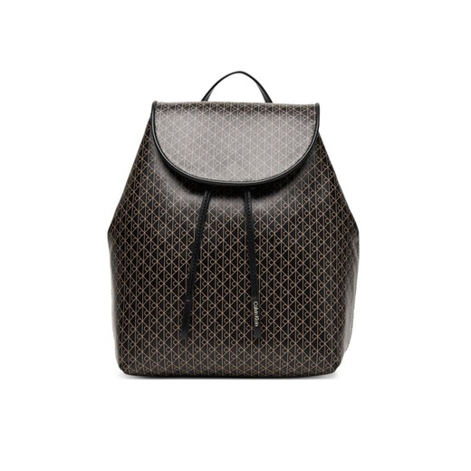 Calvin Klein Plecak Emblem Aop Flap Backpack LV04F3271G Czarny ze sklepu MODIVO w kategorii Plecaki - zdjęcie 184810970