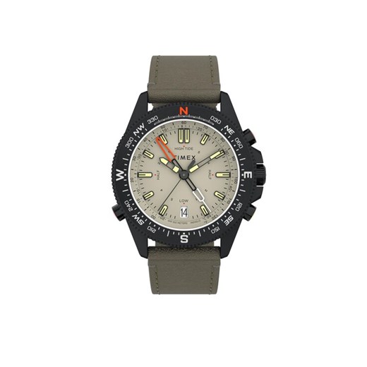 Timex Zegarek Tide-Temp-Compass 43mm Eco-Friendly Strap TW2V21800 Czarny ze sklepu MODIVO w kategorii Zegarki - zdjęcie 184811772