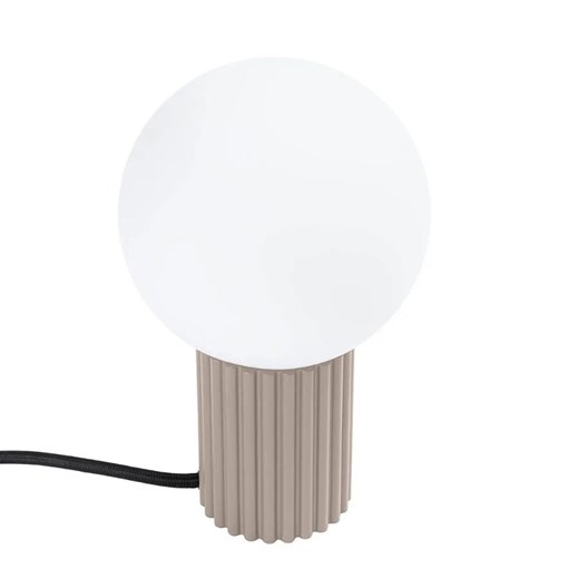 Taupe ryflowana lampka nocna - K601-Buble ze sklepu Edinos.pl w kategorii Lampy stołowe - zdjęcie 184812343