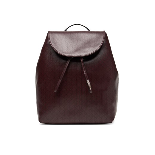 Plecak Calvin Klein Emblem Aop Flap Backpack LV04F3271G Bordowy ze sklepu eobuwie.pl w kategorii Plecaki - zdjęcie 184812410