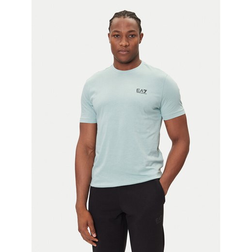 EA7 Emporio Armani T-Shirt 8NPT25 PJVPZ U9066 Niebieski Regular Fit ze sklepu MODIVO w kategorii T-shirty męskie - zdjęcie 184812891