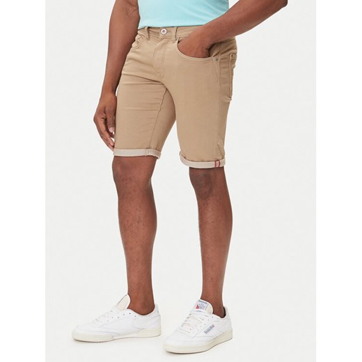 Petrol Industries Szorty jeansowe M-ROS-SHO005 Beżowy Slim Fit ze sklepu MODIVO w kategorii Spodenki męskie - zdjęcie 184812892