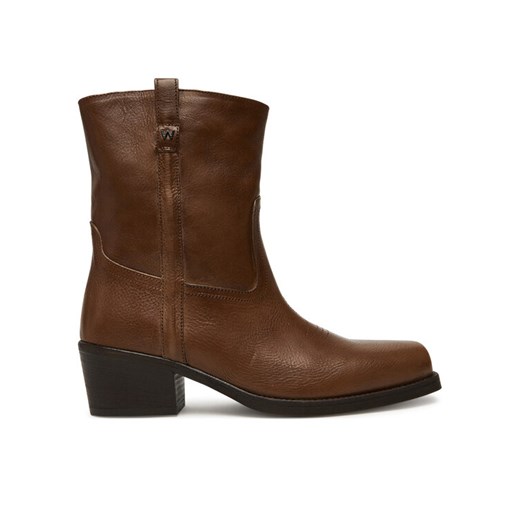 Weekend Max Mara Botki Ranch 2525796034600 Brązowy ze sklepu MODIVO w kategorii Botki - zdjęcie 184812911