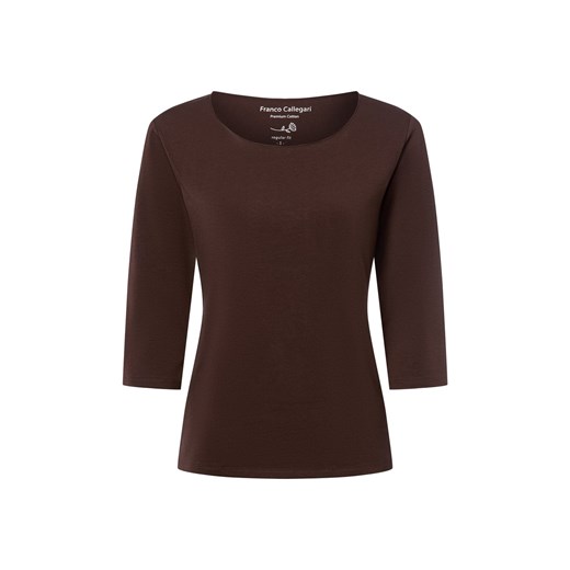 Franco Callegari Koszula damska Kobiety Bawełna czekoladowy jednolity ze sklepu vangraaf w kategorii Bluzki damskie - zdjęcie 184813322