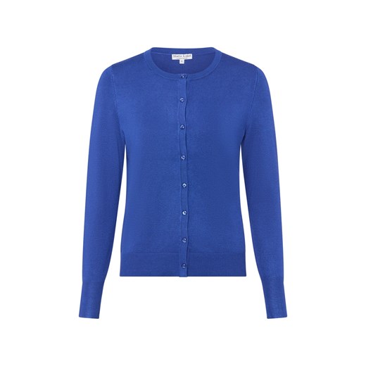 Marie Lund Kardigan damski Kobiety błękit królewski jednolity ze sklepu vangraaf w kategorii Swetry damskie - zdjęcie 184813340
