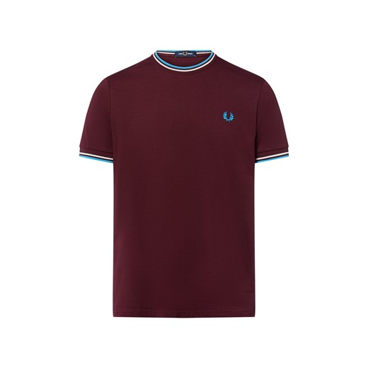 Fred Perry Koszulka męska Mężczyźni Bawełna bordowy jednolity ze sklepu vangraaf w kategorii T-shirty męskie - zdjęcie 184813363