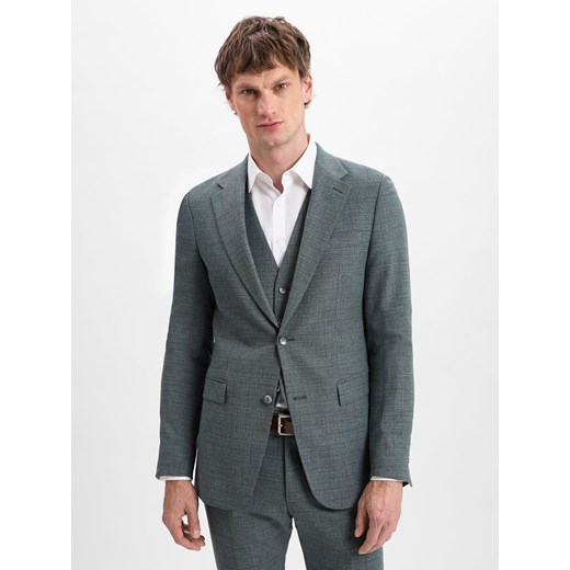 Strellson Kurtka modułowa - Alzer Mężczyźni Slim Fit Sztuczne włókno jodłowy marmurkowy ze sklepu vangraaf w kategorii Marynarki męskie - zdjęcie 184813370