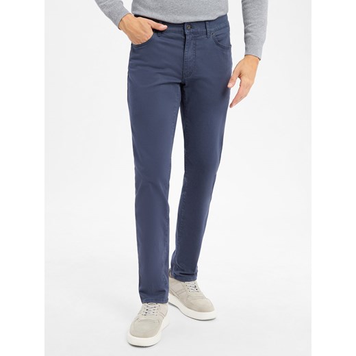 BRAX Spodnie - Cadiz Mężczyźni Bawełna indygo jednolity ze sklepu vangraaf w kategorii Spodnie męskie - zdjęcie 184813392