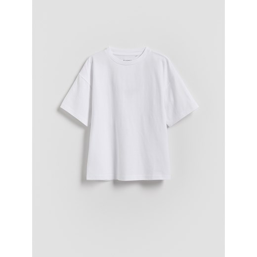 Reserved - Bawełniany t-shirt - biały ze sklepu Reserved w kategorii T-shirty chłopięce - zdjęcie 184813904