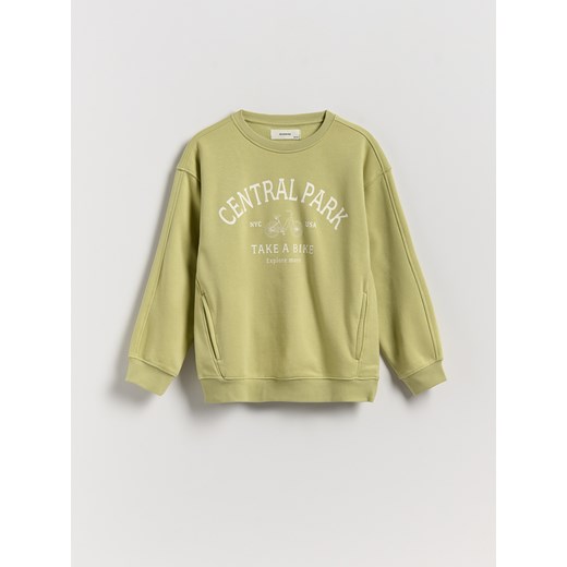 Reserved - Bluza oversize - oliwkowy ze sklepu Reserved w kategorii Bluzy chłopięce - zdjęcie 184814031
