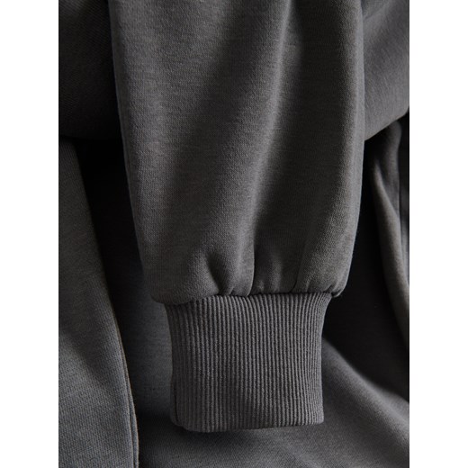 Reserved - Gładka bluza z bawełną - ciemnoszary Reserved L Reserved