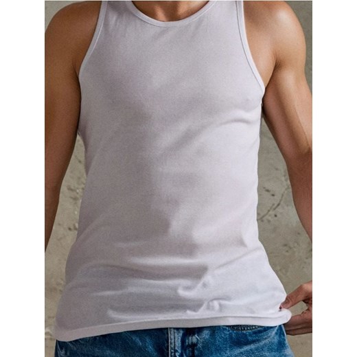 Sinsay - Koszulka bez rękawów - biały ze sklepu Sinsay w kategorii T-shirty męskie - zdjęcie 184815074