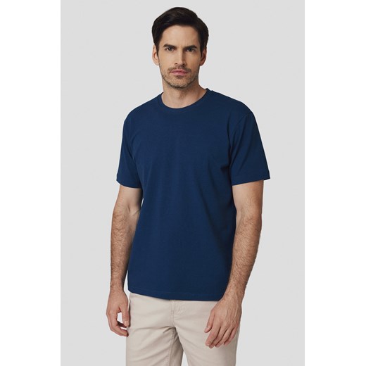 Koszulka Granatowa Bawełniana Kenneth ze sklepu Lancerto S.A. w kategorii T-shirty męskie - zdjęcie 184816400