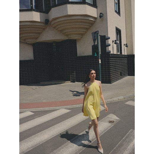 Mohito - Żółta sukienka mini - żółty ze sklepu Mohito w kategorii Sukienki - zdjęcie 184818292