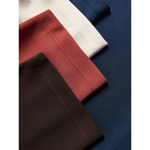 Reserved - T-shirt regular z modalem - beżowy Reserved M Reserved