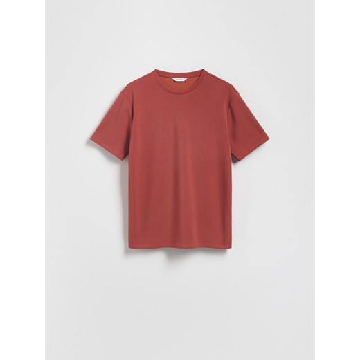 Reserved - T-shirt regular z modalem - miedziany Reserved XL Reserved