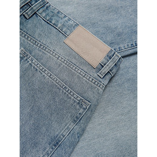 Reserved - Jeansy loose z efektem sprania - granatowy Reserved 31 Reserved