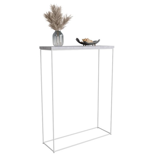 Minimalistyczna konsola beton + biały M9-A23 ze sklepu Edinos.pl w kategorii Konsole - zdjęcie 184818784