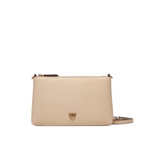 Torebka PINKO Flat Horizontal Mini AI 25-26 104277 A0F1 Beżowy ze sklepu eobuwie.pl w kategorii Listonoszki - zdjęcie 184818861