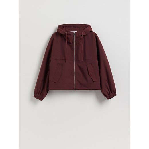 Reserved - Kurtka z kapturem - burgundowy Reserved S Reserved