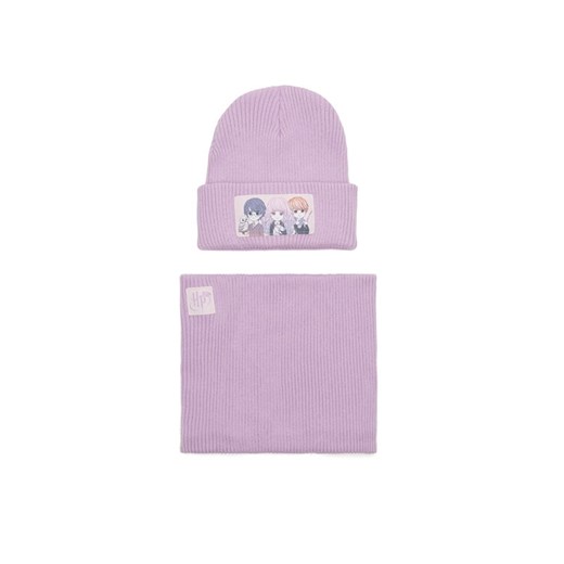 Harry Potter Komplet czapka i komin ACCCS-AW24-222WBHP Różowy ze sklepu MODIVO w kategorii Czapki dziecięce - zdjęcie 184820120