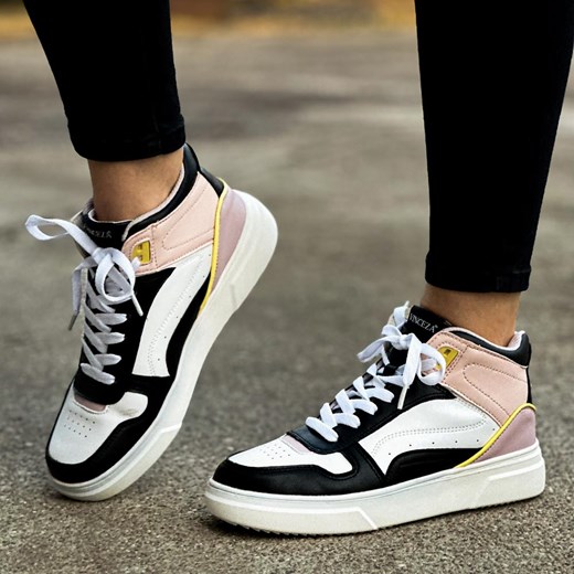 Białe sportowe buty damskie Vinceza 8786 Wt/bk ze sklepu suzana.pl w kategorii Buty sportowe damskie - zdjęcie 184822290