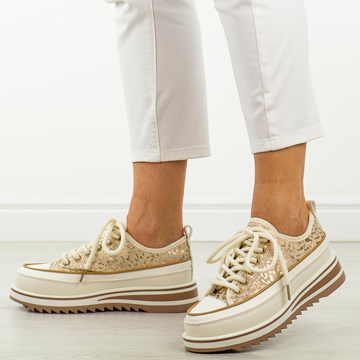 Beżowe półbuty damskie S.Barski 101 ze sklepu suzana.pl w kategorii Półbuty damskie - zdjęcie 184822423