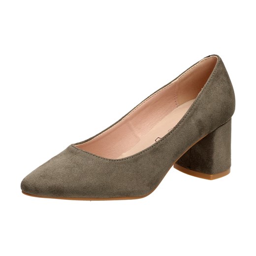 Szare czółenka damskie Jezzi 2063-1 Słupek ze sklepu suzana.pl w kategorii Czółenka - zdjęcie 184822904