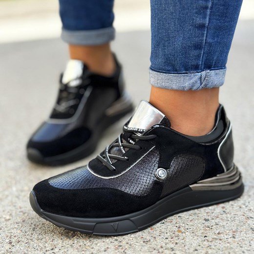 Czarne sneakersy półbuty damskie Vinceza 10659 ze sklepu suzana.pl w kategorii Buty sportowe damskie - zdjęcie 184825333