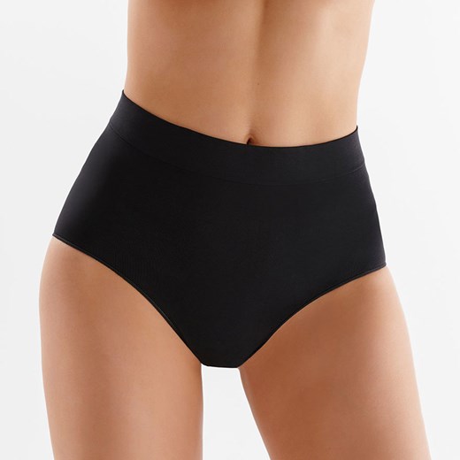 Czarne bezszwowe majtki z wysokim stanem Gabriella Midi Briefs ze sklepu suzana.pl w kategorii Majtki damskie - zdjęcie 184826431