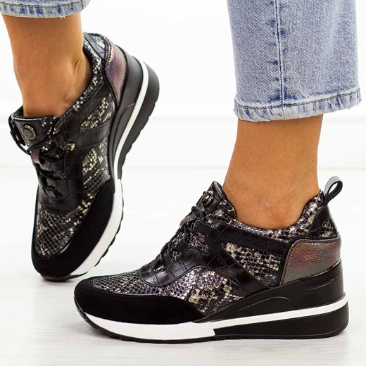 Sneakersy damskie Vinceza 10670 Czarny Mix ze sklepu suzana.pl w kategorii Buty sportowe damskie - zdjęcie 184831913